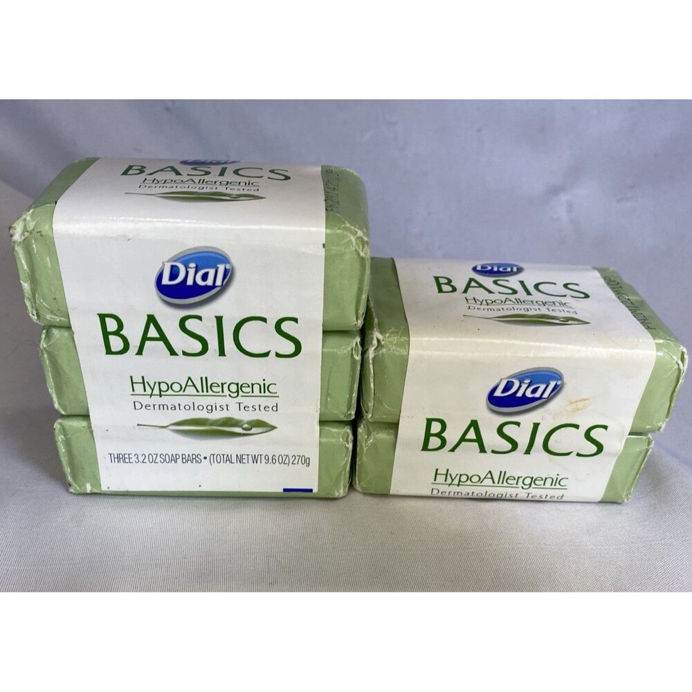 Dial Basics Hypoallergenic Bar Soap Lot Of 5 Discontinued